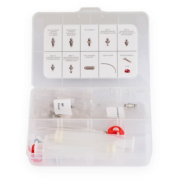 Aztec Universal bleed kit with syringe and nipples to suit most brands