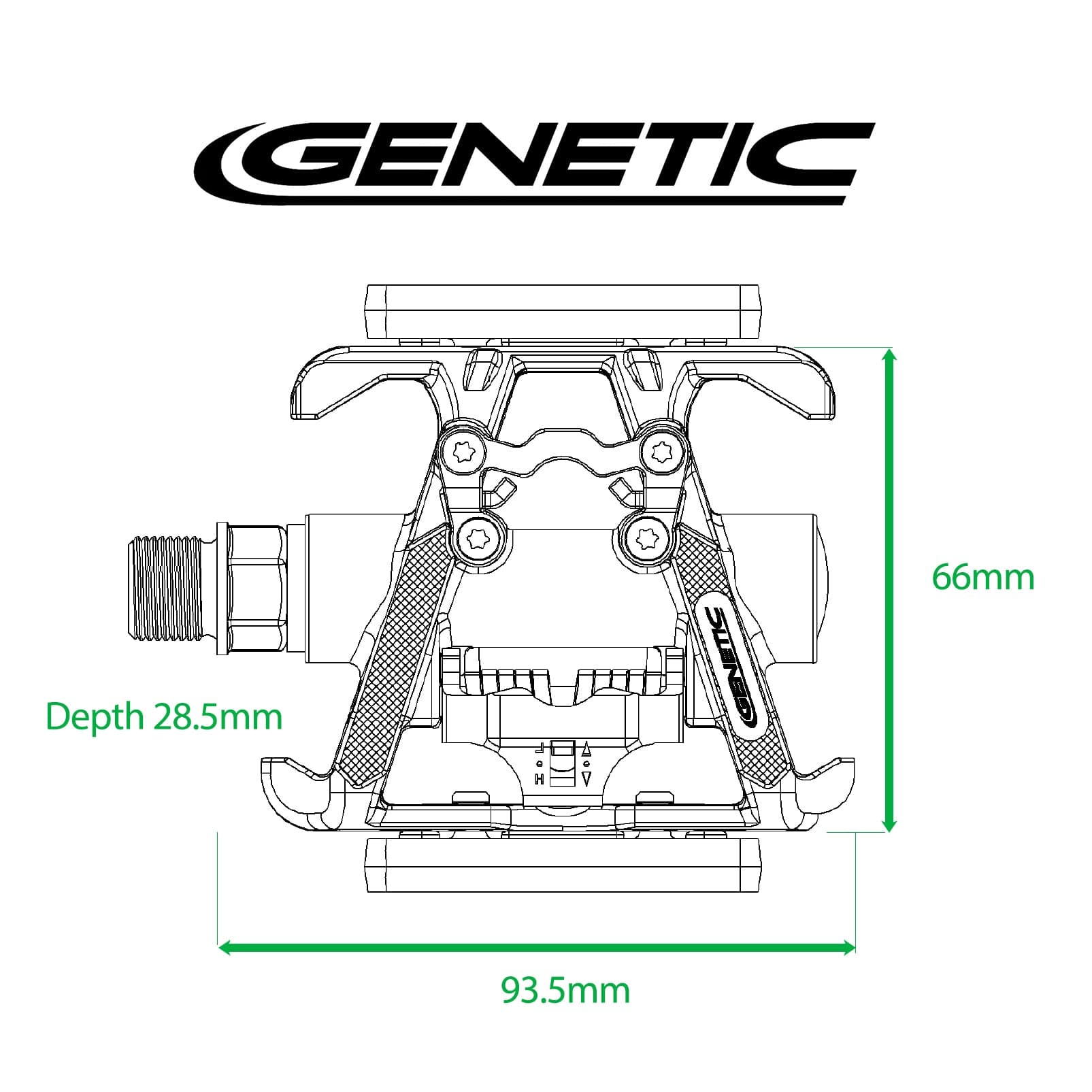 Genetic Switch Pedals Silver 9/16"