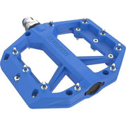 Shimano PD-GR400 flat pedals; resin with pins; blue