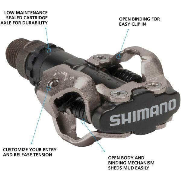 Shimano Deore PD-M520 SPD Pedals - MTB Two Sided Mechanism - Black