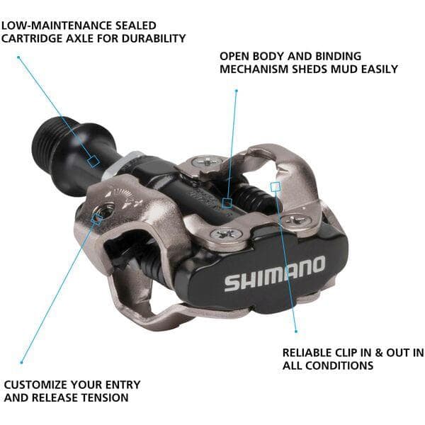 Shimano Pedals PD-M540 MTB SPD pedals - two sided mechanism; black