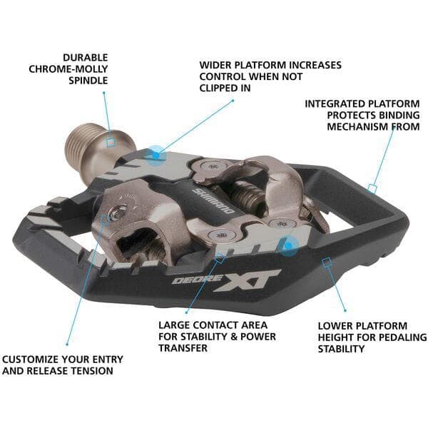 Shimano Pedals PD-M8120 Deore XT trail wide SPD pedal