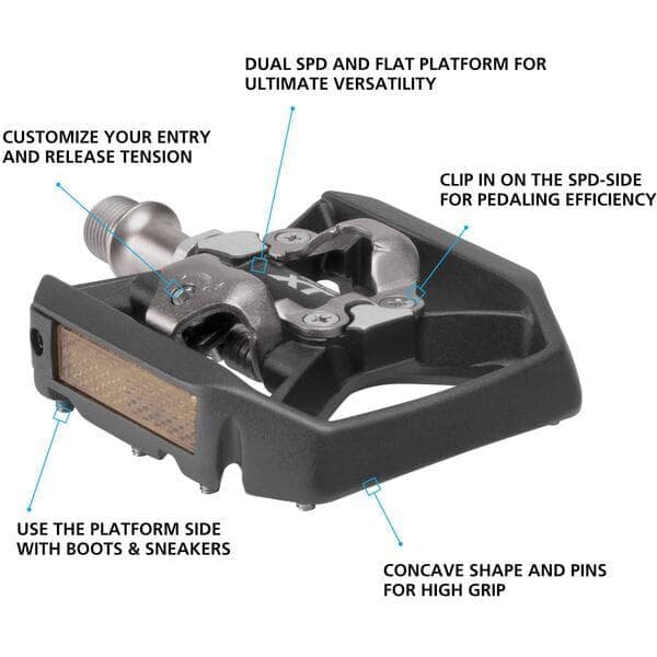 Shimano Pedals PD-T8000 XT MTB SPD Trekking pedals; single-sided mechanism