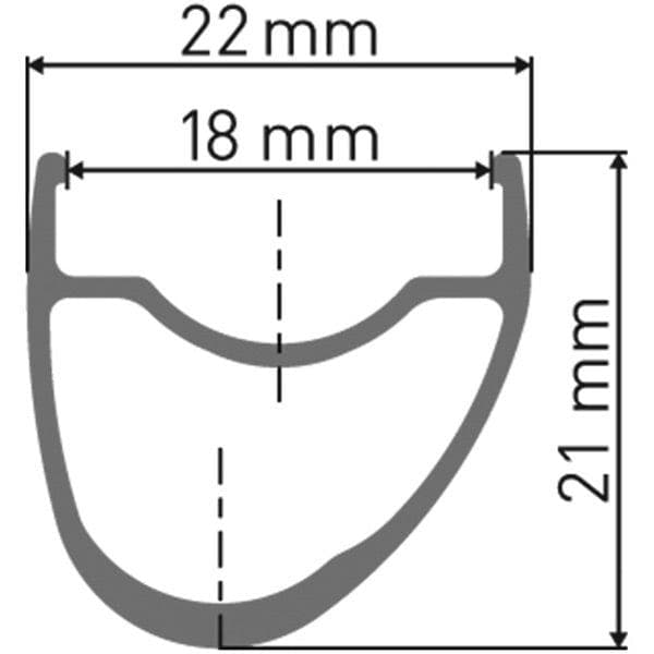 DT Swiss RR 411 asymmetric SBWT 32 hole Presta-drilled black