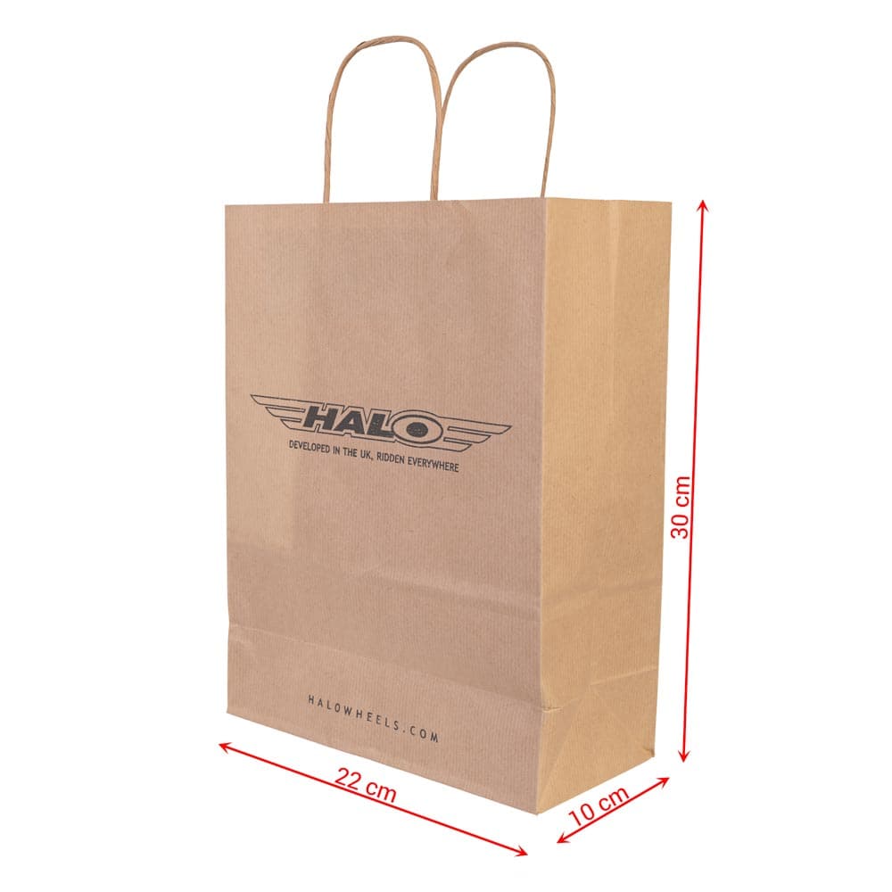 Halo Brown Paper Carrier Bags Brown 30x22x10cm