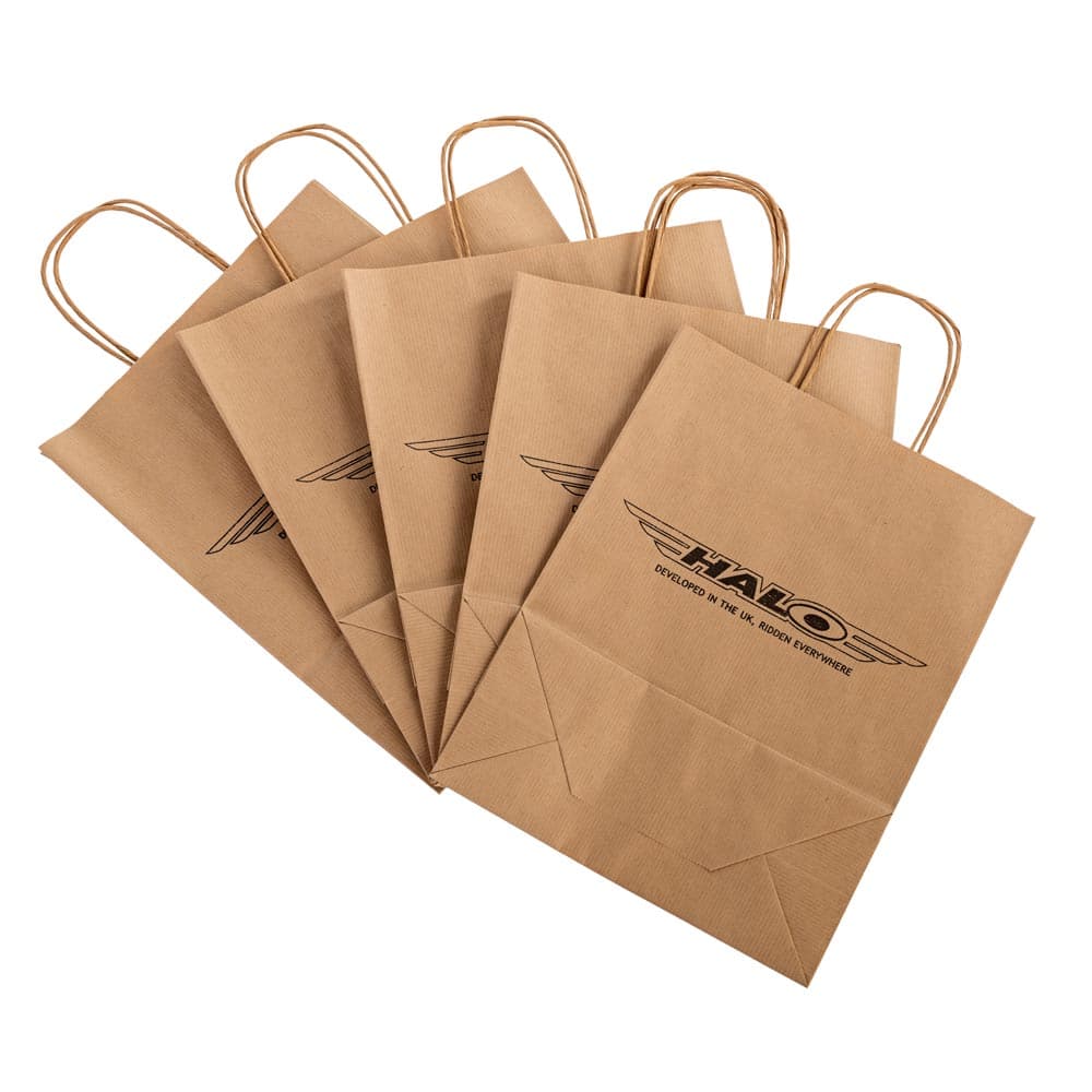 Halo Brown Paper Carrier Bags Brown 30x22x10cm