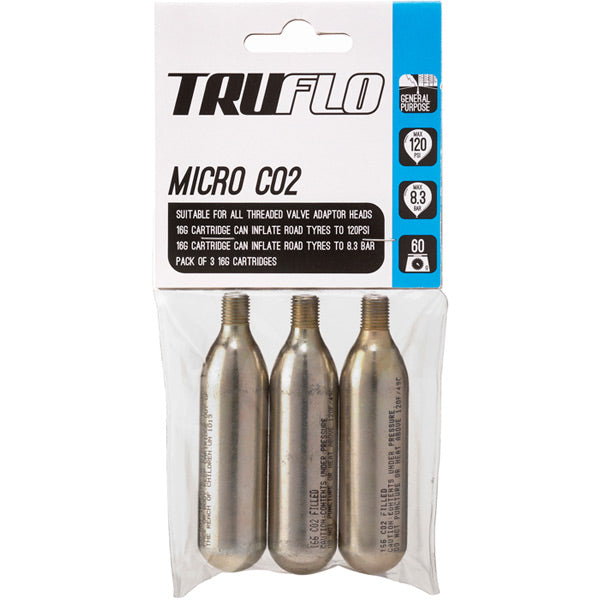 Truflo Micro CO2 Pump Refill Pack (3 x 16 g Cartridges); 5 Pack