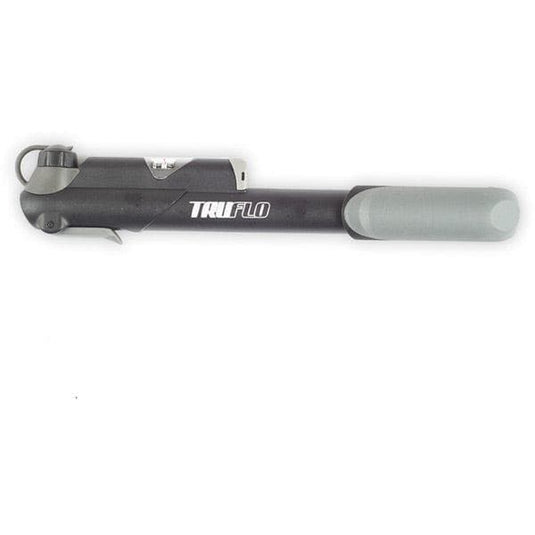 Truflo Micro 5G Bicycle Pump - Fixed Head - Double Shot w/ Gauge - Charcoal