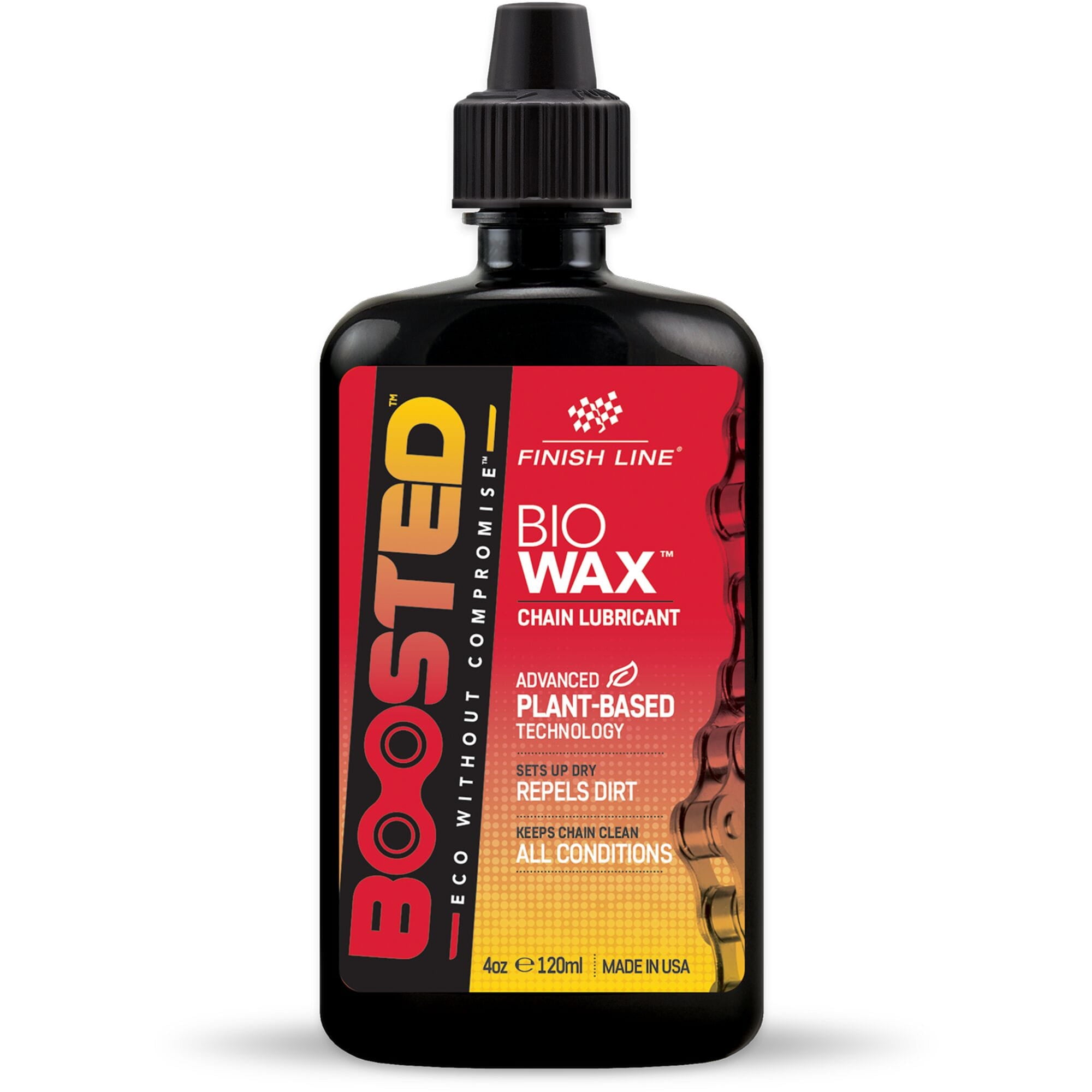 Finish Line BOOSTED? - Bio Wax Chain Lubricant - Plant-Based - 4oz/120ml - Box of 12