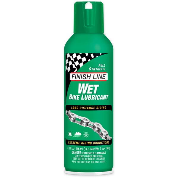 Finish Line Wet Chain Lube (Cross Country) Aerosol - 8 oz / 240 ml - Box of 6