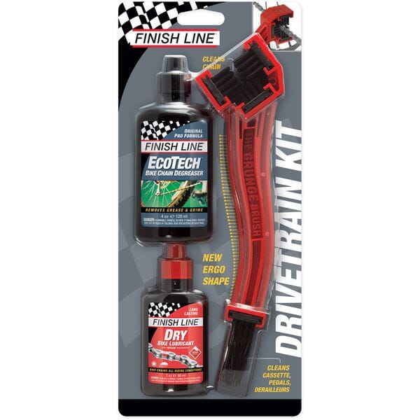 Finish Line Starter Kit Pack - Ecotech Degreaser / Dry Lube / Grunge Brush  - Box of 6