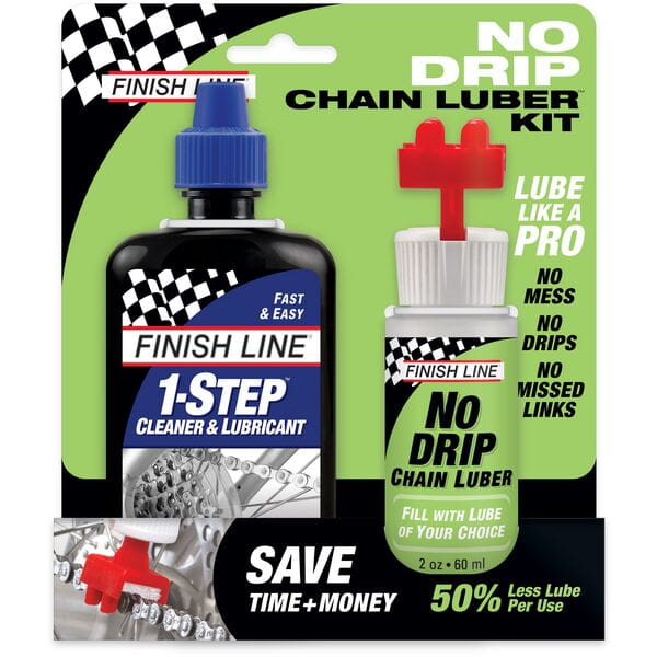 Finish Line No Drip Chain Lube Kit - 1-Step / No Drip Chain Luber - Box of 6