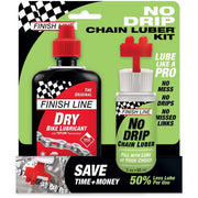 Finish Line No Drip Chain Lube Kit - Dry Lube / No Drip Chain Luber - Box of 6