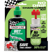 Finish Line No Drip Chain Lube Kit  - Wet Lube / No Drip Chain Luber - Box of 6