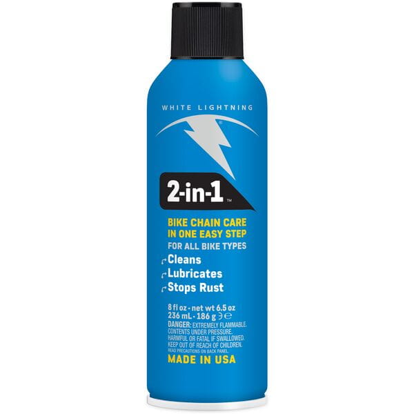White Lightning 2 in 1  - Chain Lube / Cleaner - 8oz /240ml Aerosol - Box of 6