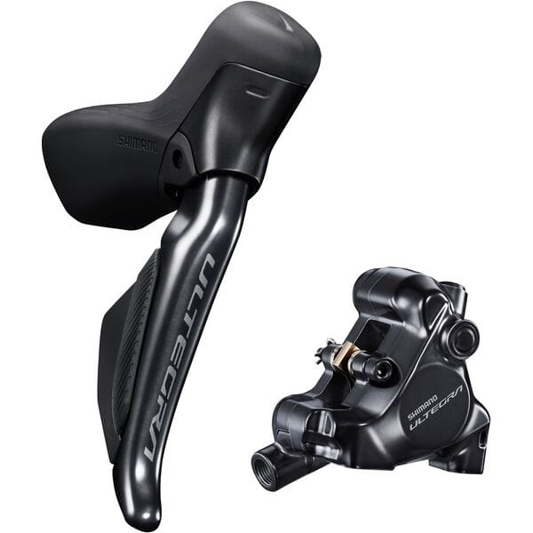 Shimano Ultegra ST-R8171 bled hydraulic disc; Di2 E-tube STI set; flat mount calliper; RH front