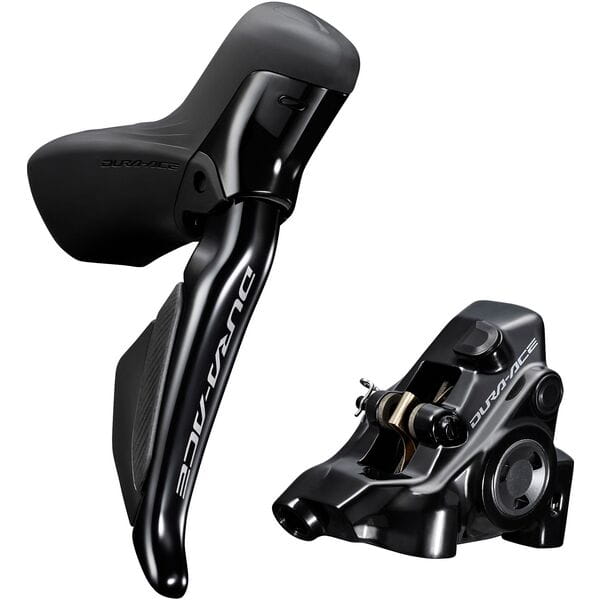 Shimano Dura-Ace ST-R9271 hydraulic disc; Di2 E-tube STI set; flat mount calliper; right front