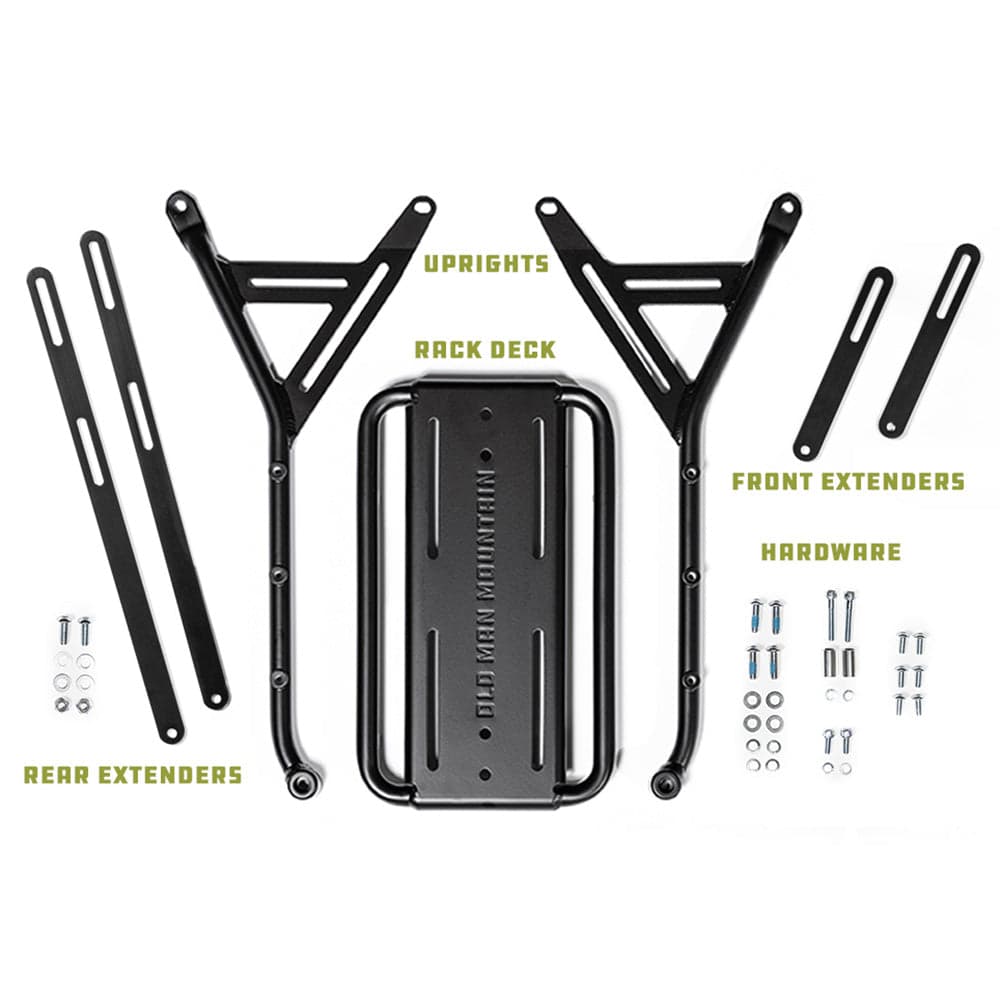 Old Man Mountain Elkhorn Rack - Short Black