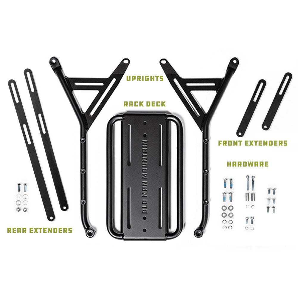 Old Man Mountain Elkhorn Rack - Short Black