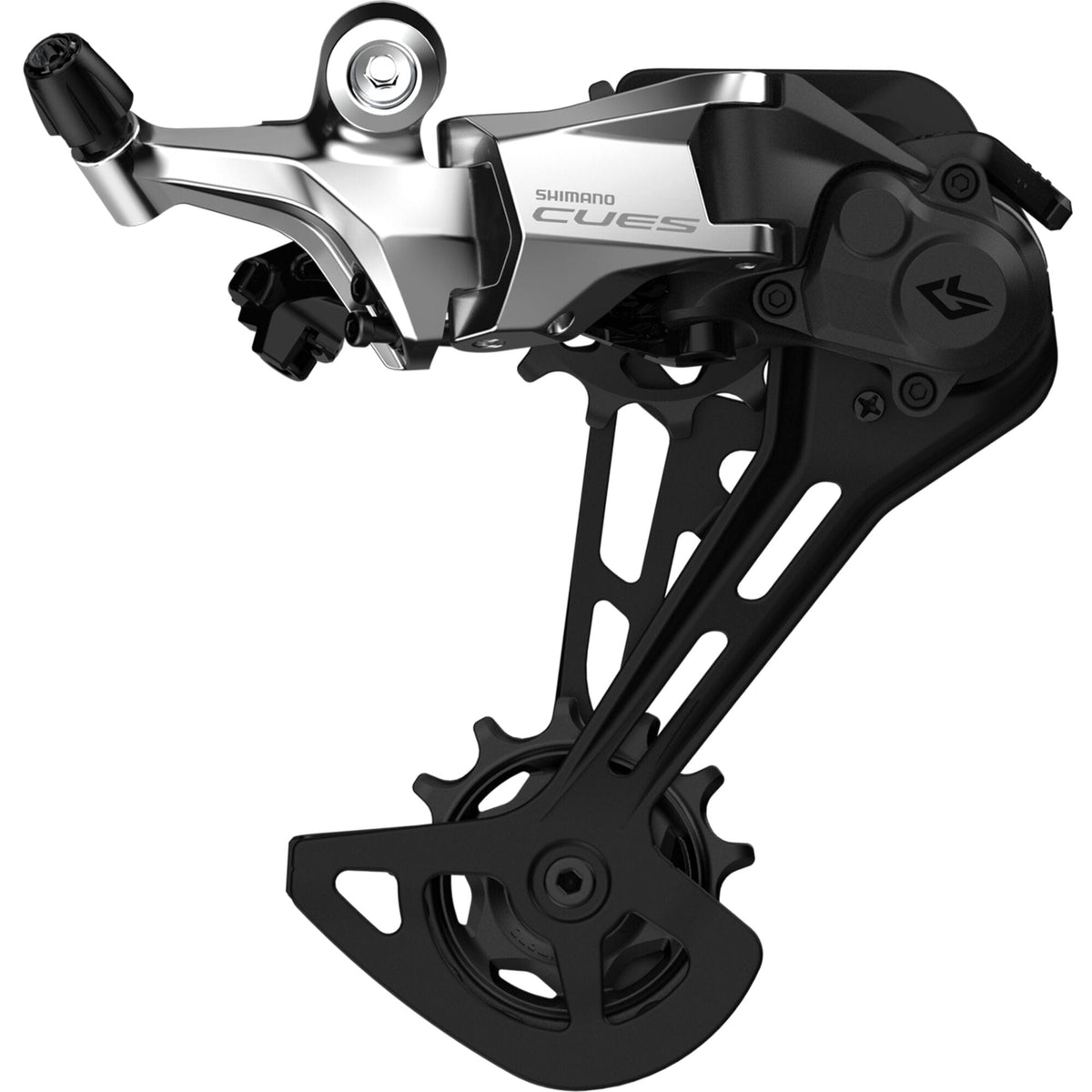 Shimano CUES RD-U6000 CUES rear derailleur; GS medium cage; 10/11-speed; Shadow+; silver