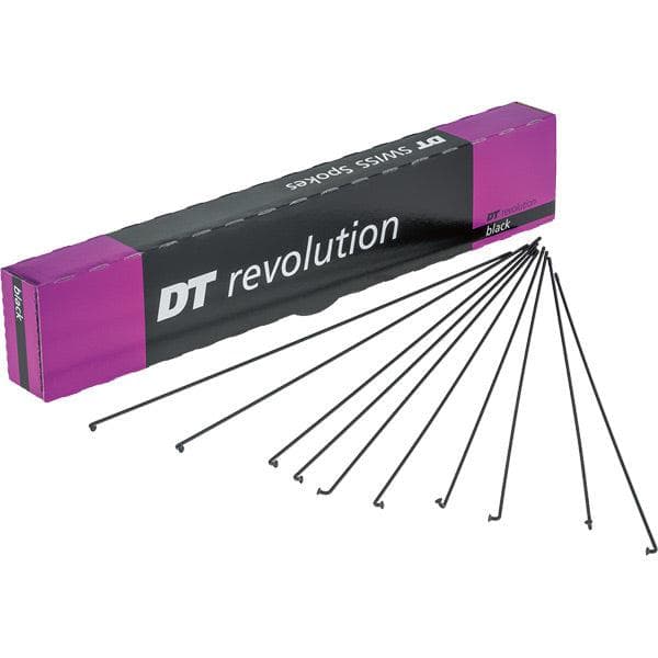 Load image into Gallery viewer, DT Swiss Revolution black spokes 14 / 17 g = 2 / 1.5 mm box 100; 250 mm
