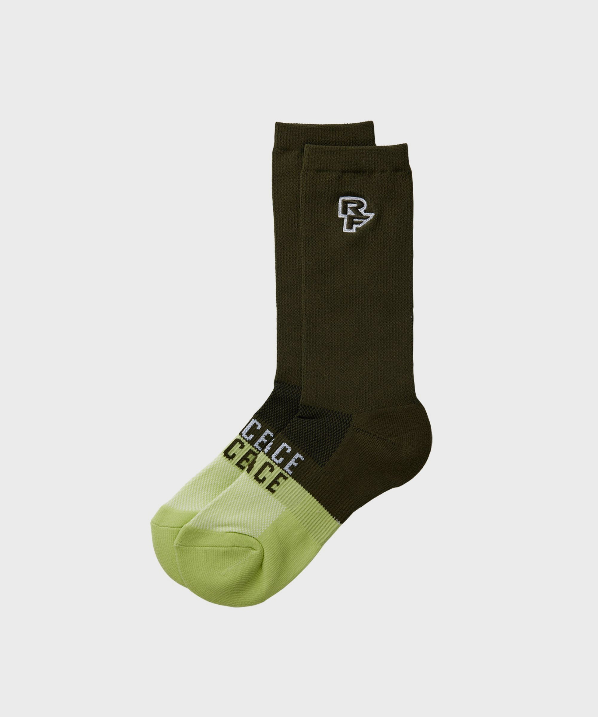 Race Face Far Out Socks 2022 Green L/XL