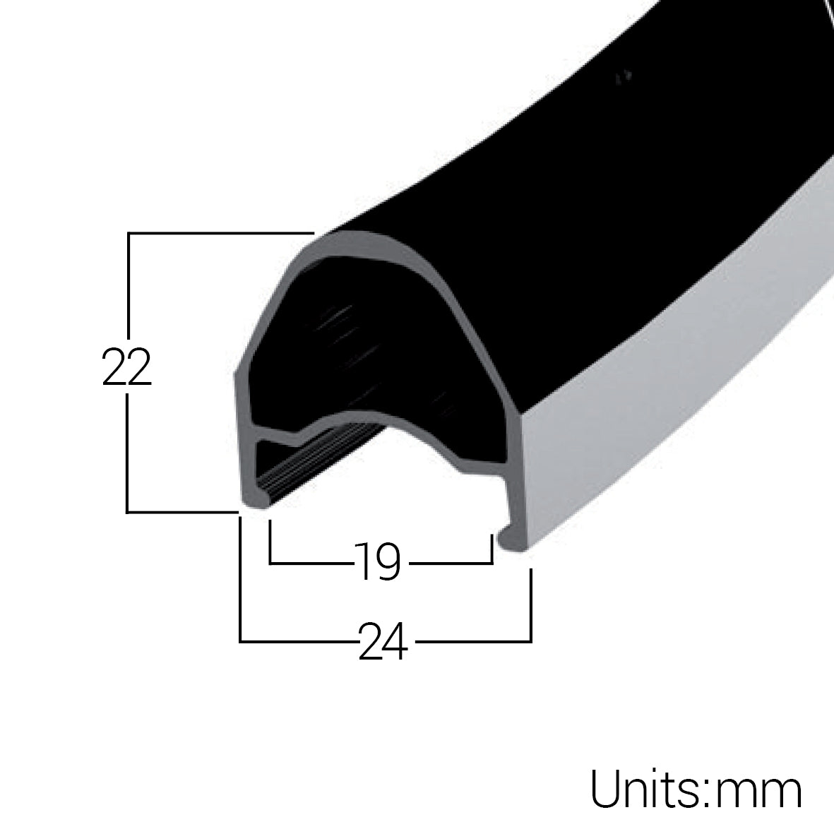Halo Evaura Rim 700c Black/CNC 20H