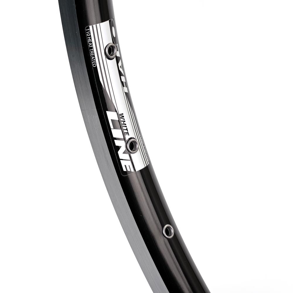 Halo White Line Classic Rim, Double Wall Road/City 24mm Anodised with SS Eyelets, ERD 541