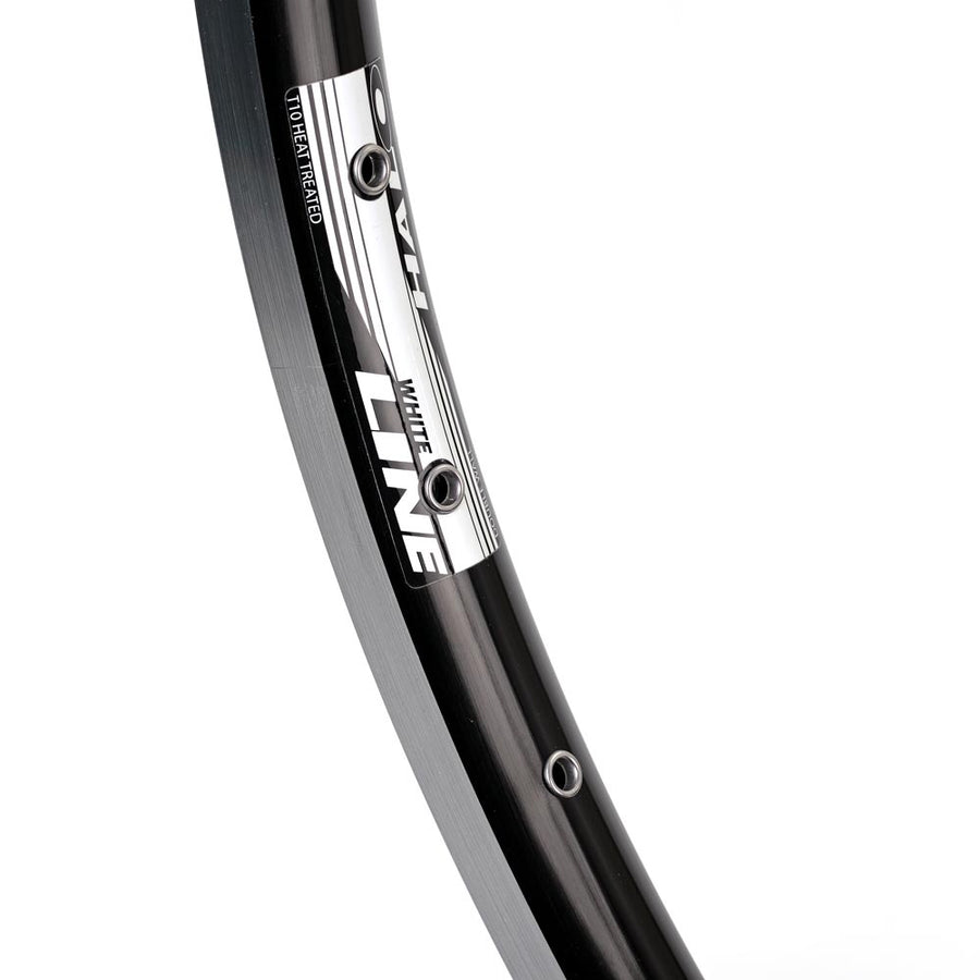 Halo White Line Classic Rim, Double Wall Road/City 24mm Anodised with SS Eyelets, ERD 541