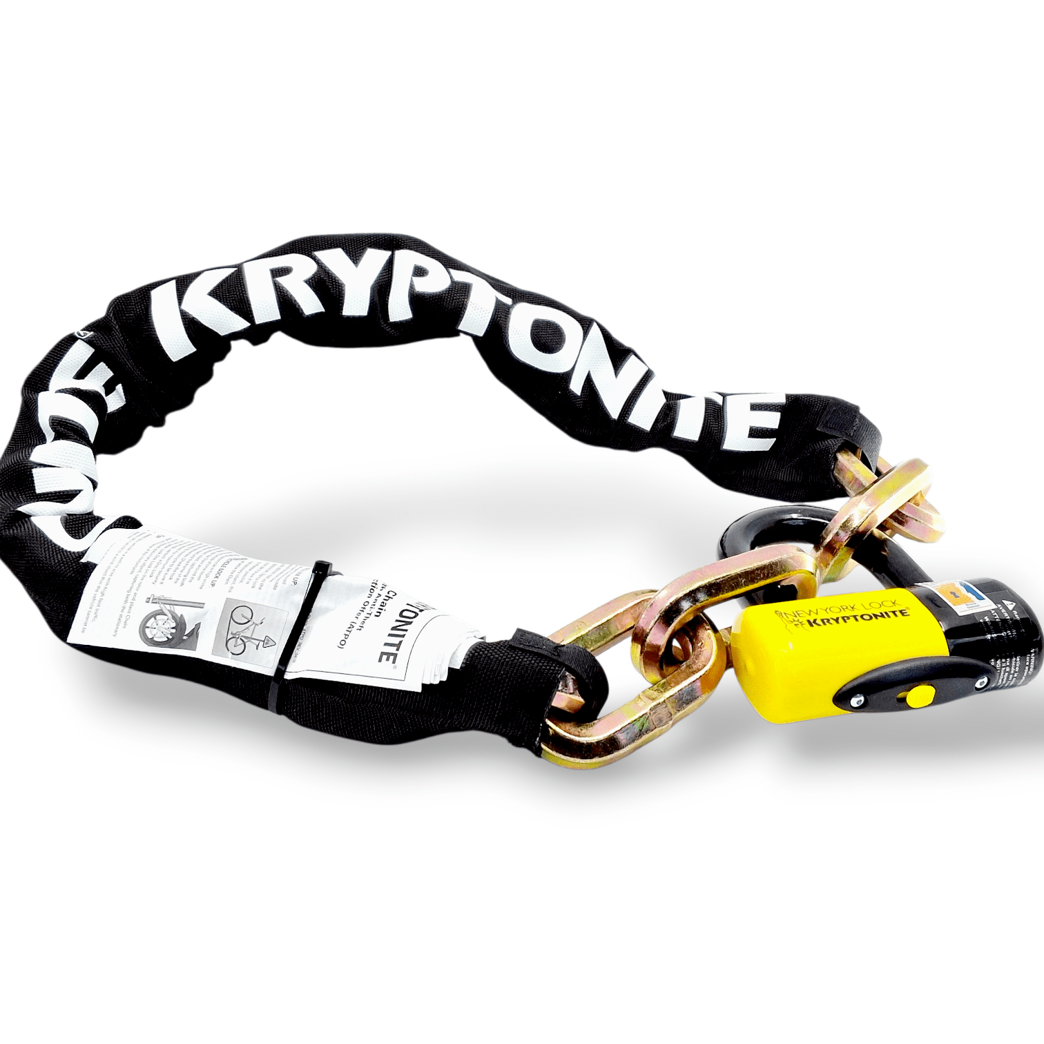 Kryptonite New York Fahgettaboudit Chain 14mmX100cm And NY Disc Lock Sold Secure Diamond