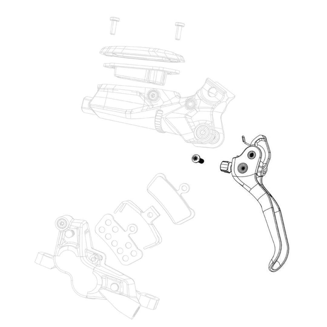 Avid Spare - Disc Brake Spare Mmx Clamp Black Lever (Stainless Steel Bolt T25) - Guide Ult/Rsc/Rs/Re/Rlevel Ult/Tlm/Tl Code Rsc/R Db5 Elixer 9/7/Cr Mag/X0/ Xx, Qty 1: