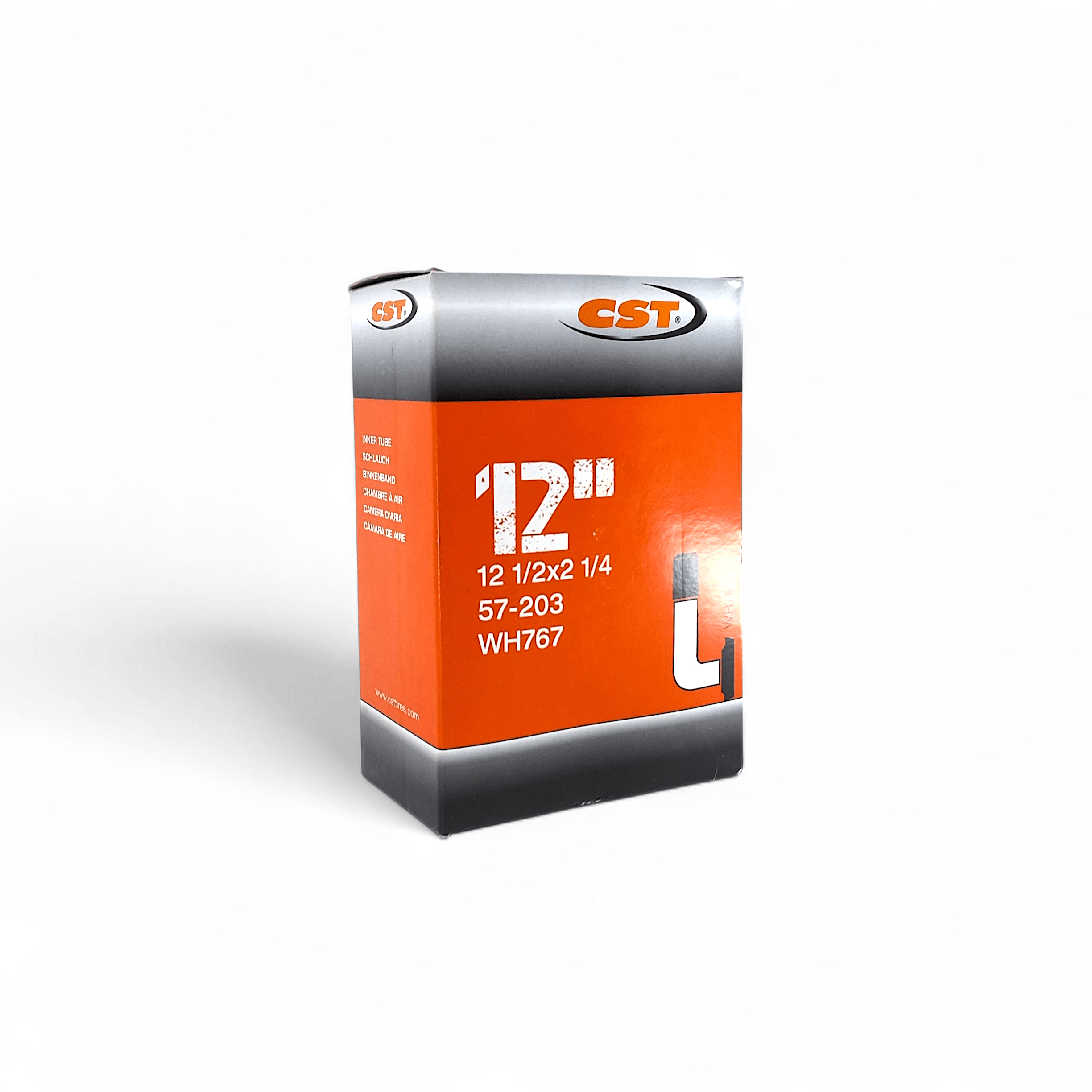 CST 12 1/2 X 2 1/4 Inch Inner Tube With A 90 Degree Schrader - 12.5 - Black