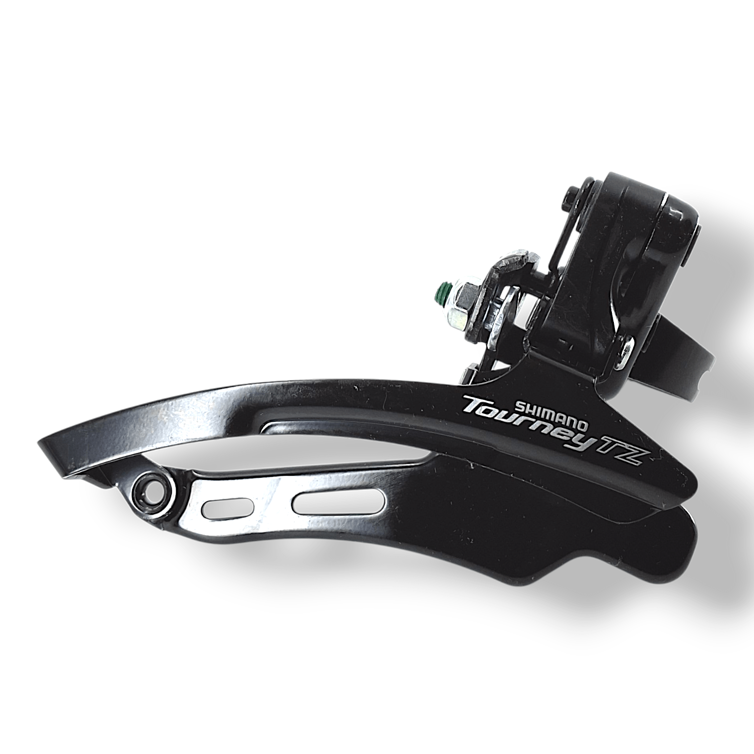Shimano Tourney / TY FD-TZ510 6-speed MTB front derailleur; down swing; top pull; 31.8mm; 66-69; 48T