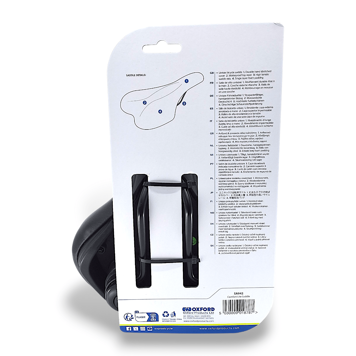 Oxford Comfort Lite Unisex Saddle