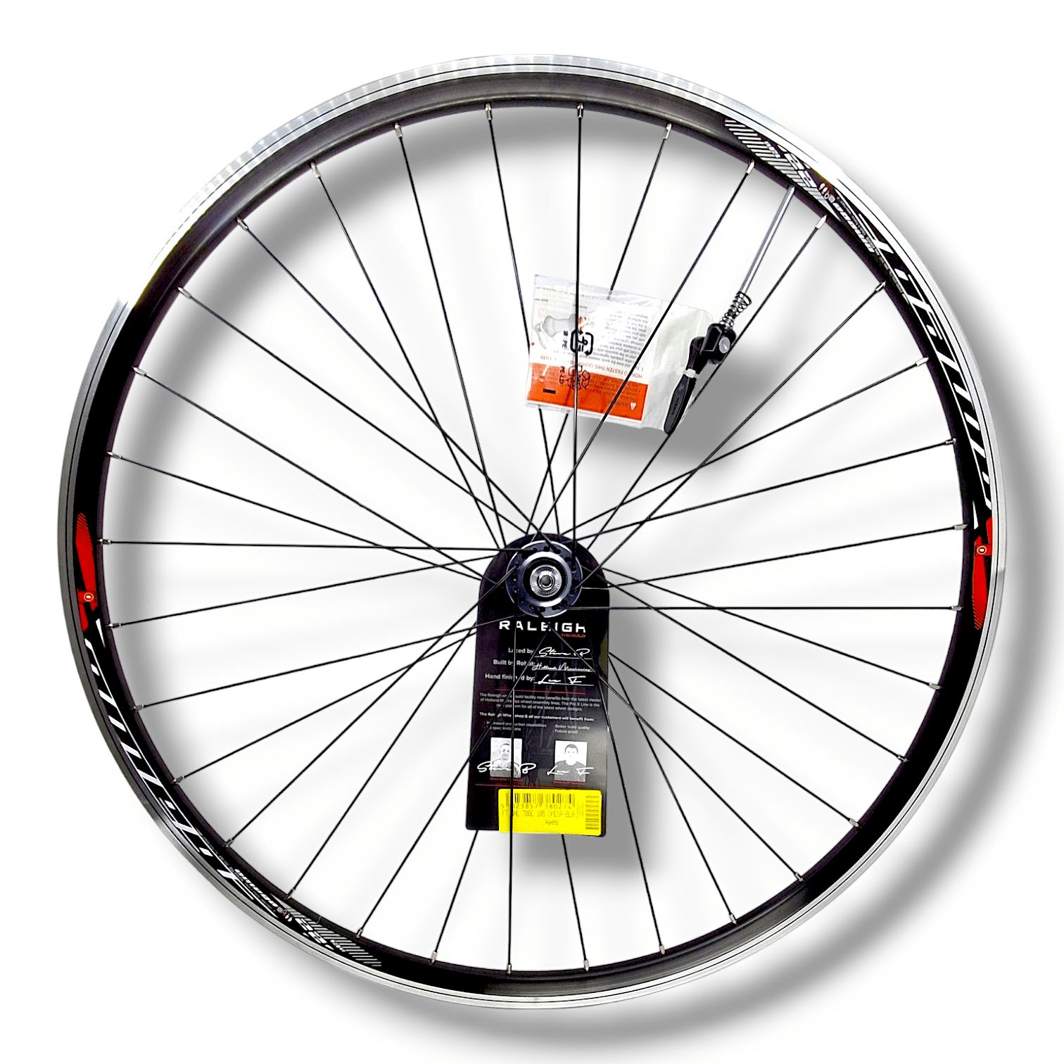 Tru-build wheels 700C Front Wheel, Shimano 105, Mach1 Omega Rim, 32H, Black - Front - Black