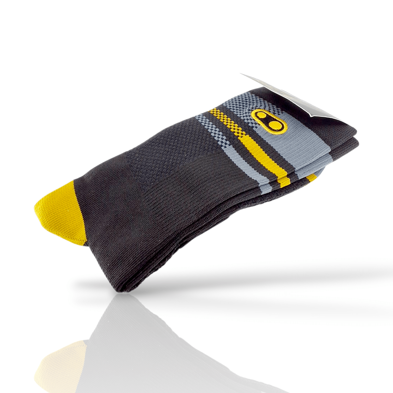 Crankbrothers Icon Socks - Black/Gold - Small/Medium