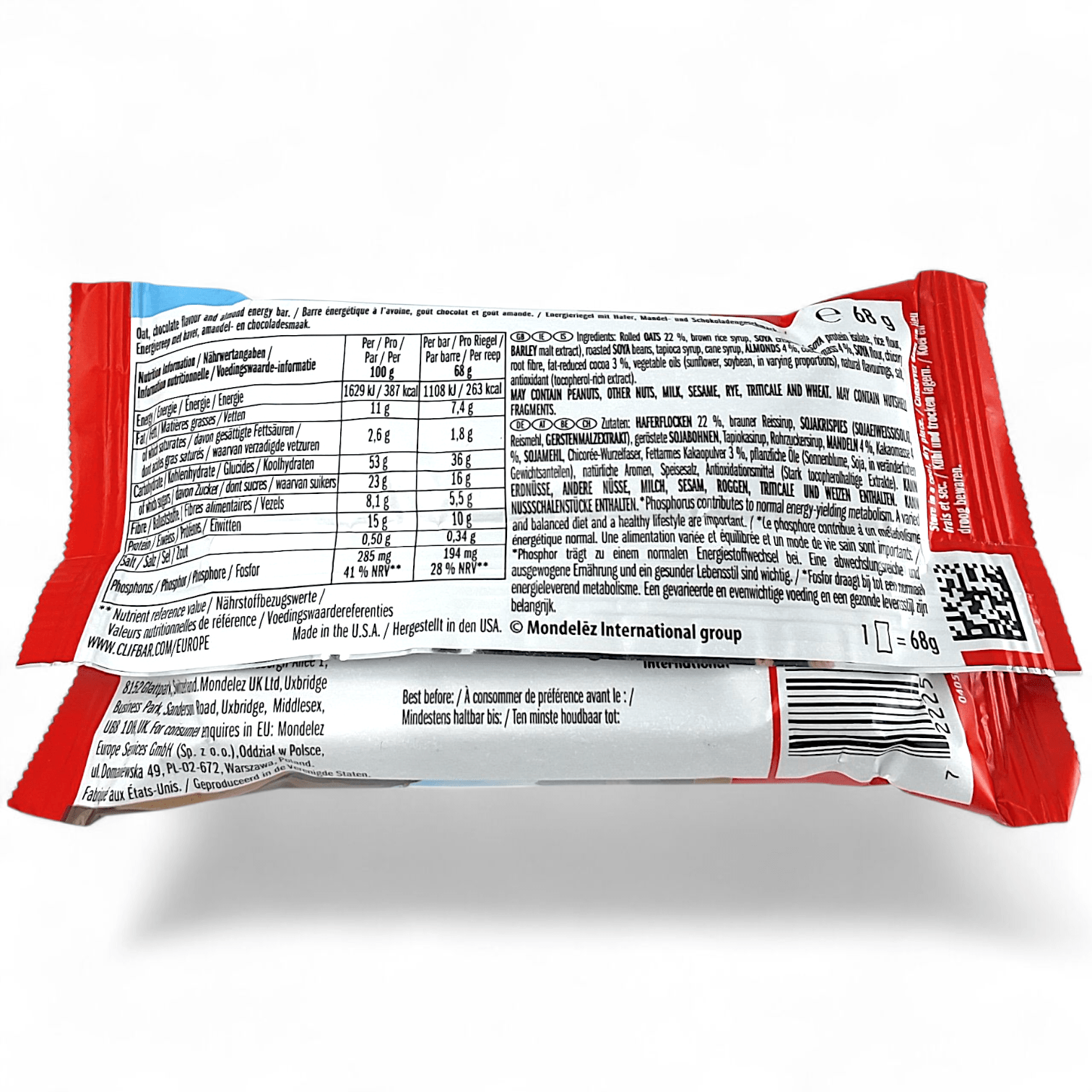 Clif Bar Chocolate Almond Fudge 12 Pack 70% Organic