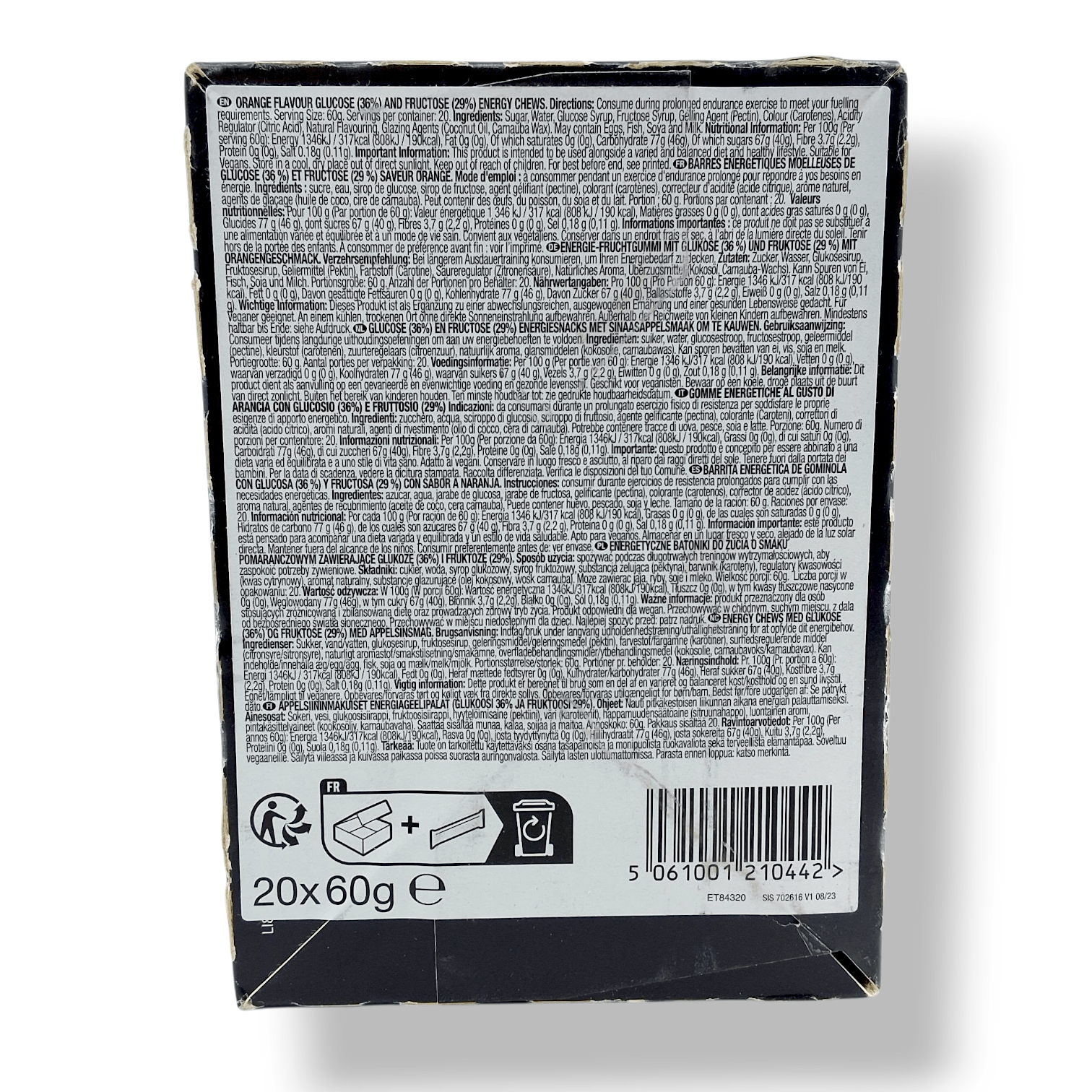 Science In Sport Beta Fuel Energy Chew - box of 20 x 60g - orange