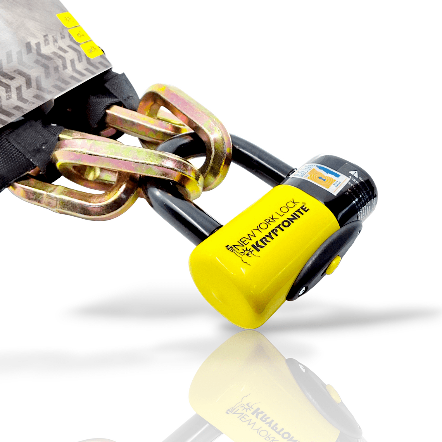 Kryptonite New York Fahgettaboudit Chain 14mmX100cm And NY Disc Lock Sold Secure Diamond