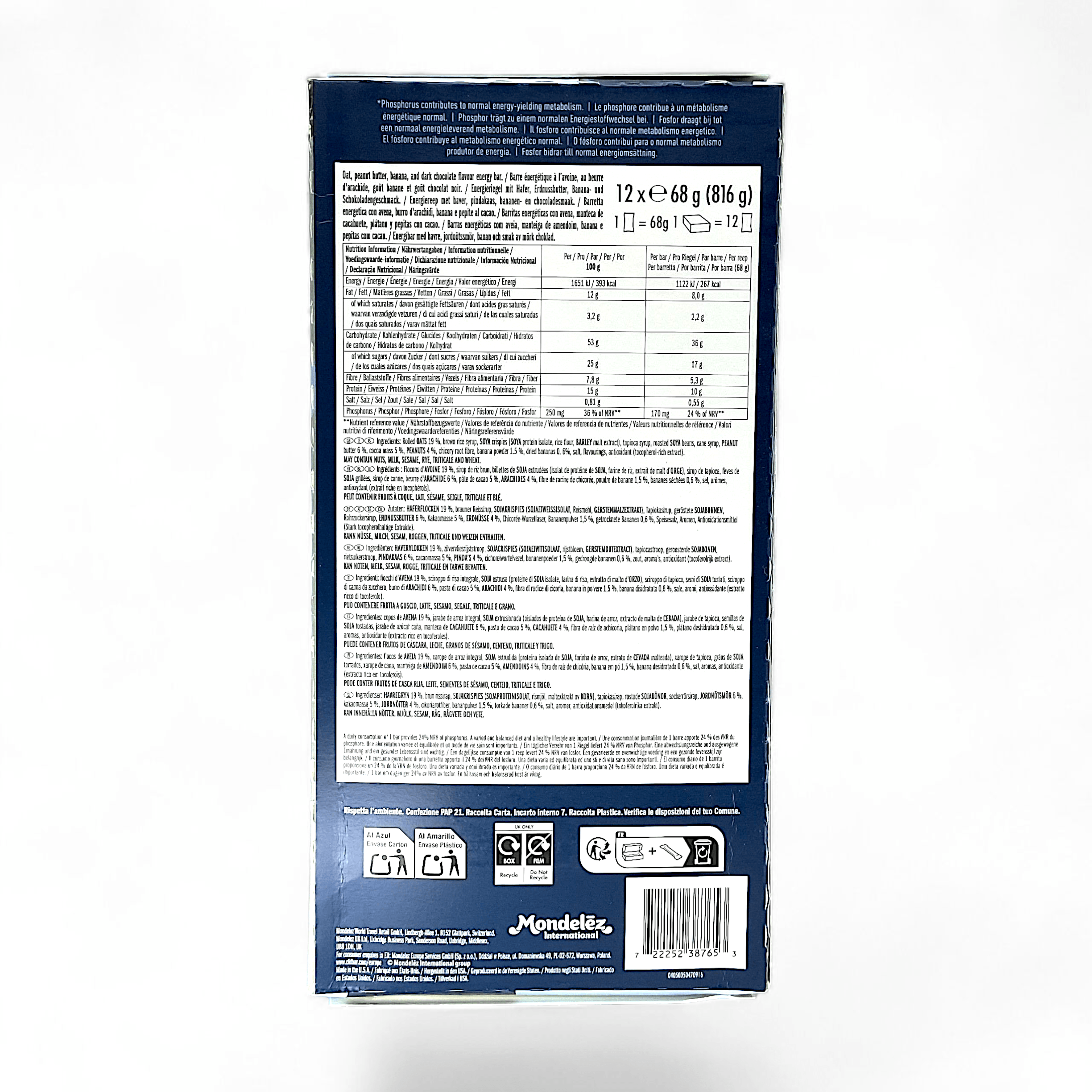 Clif Bar Peanut Butter Banana 12 Pack 70% Organic