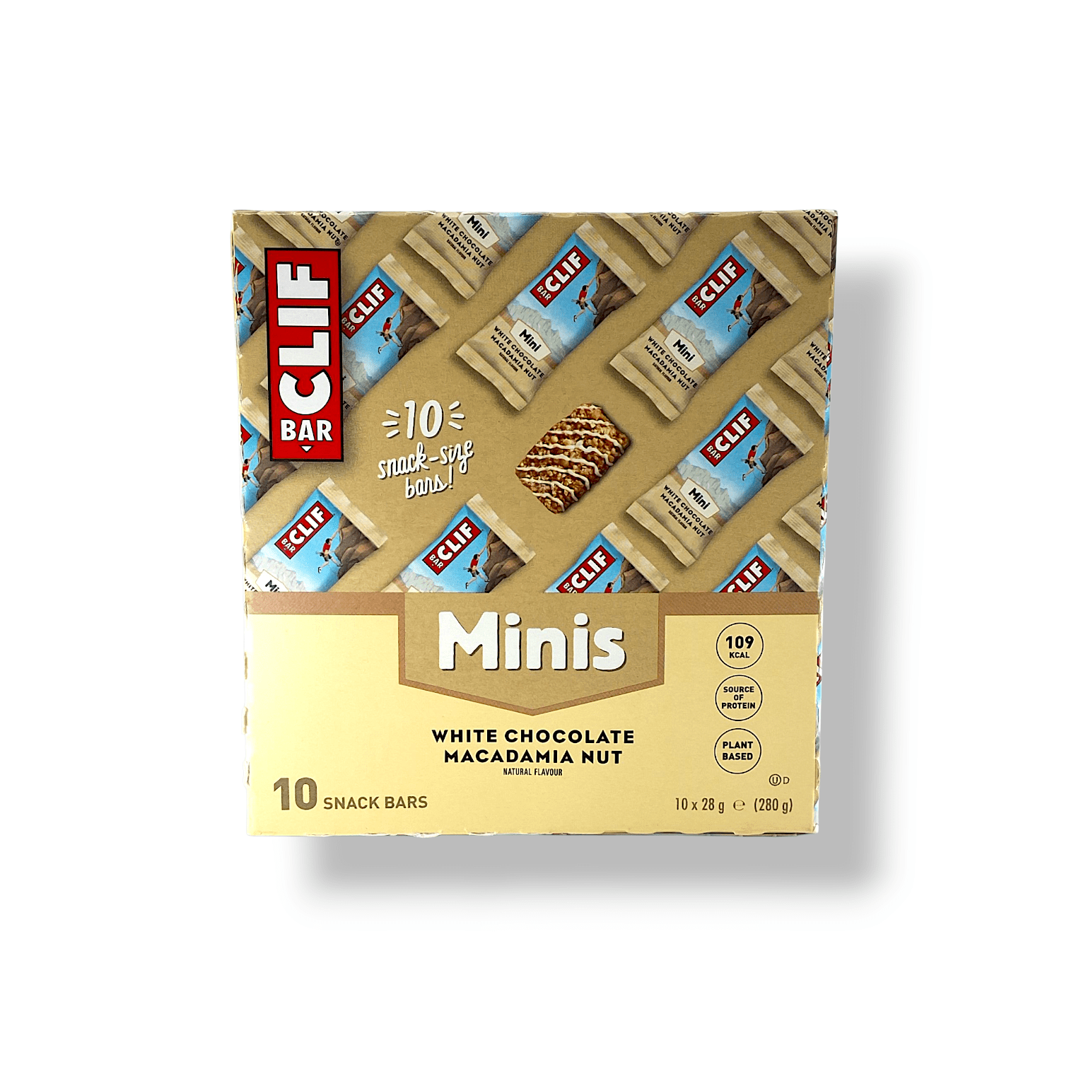 Clif Bar Mini White Chocolate Macadamia 10 Pack 70% Organic