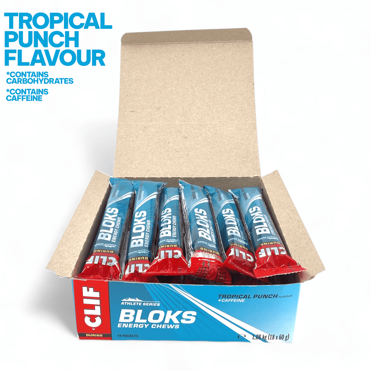 Clif Blok Energy Chews Tropical Punch 18 Pack