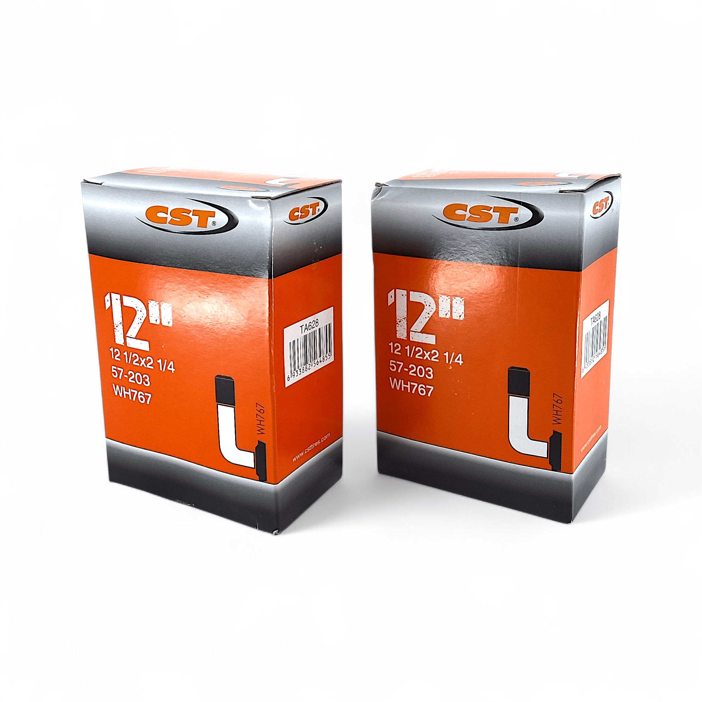 CST 12 1/2 X 2 1/4 Inch Inner Tube With A 90 Degree Schrader - 12.5 - Black