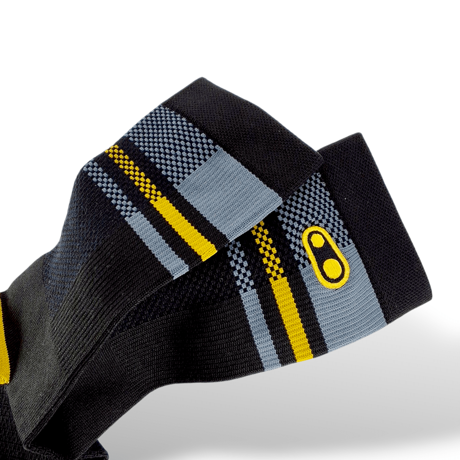 Crankbrothers Icon Socks - Black/Gold - Small/Medium