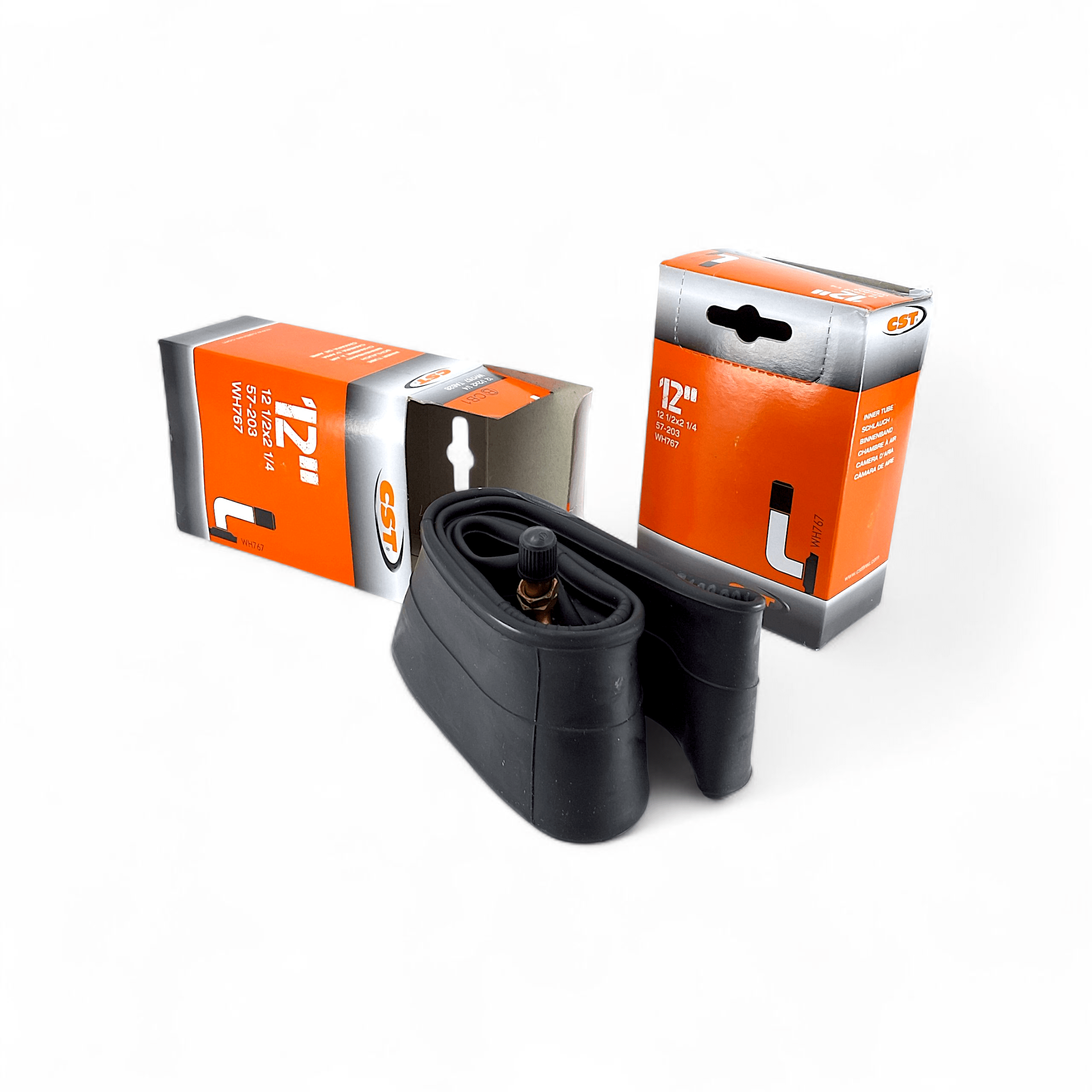 CST 12 1/2 X 2 1/4 Inch Inner Tube With A 90 Degree Schrader - 12.5 - Black