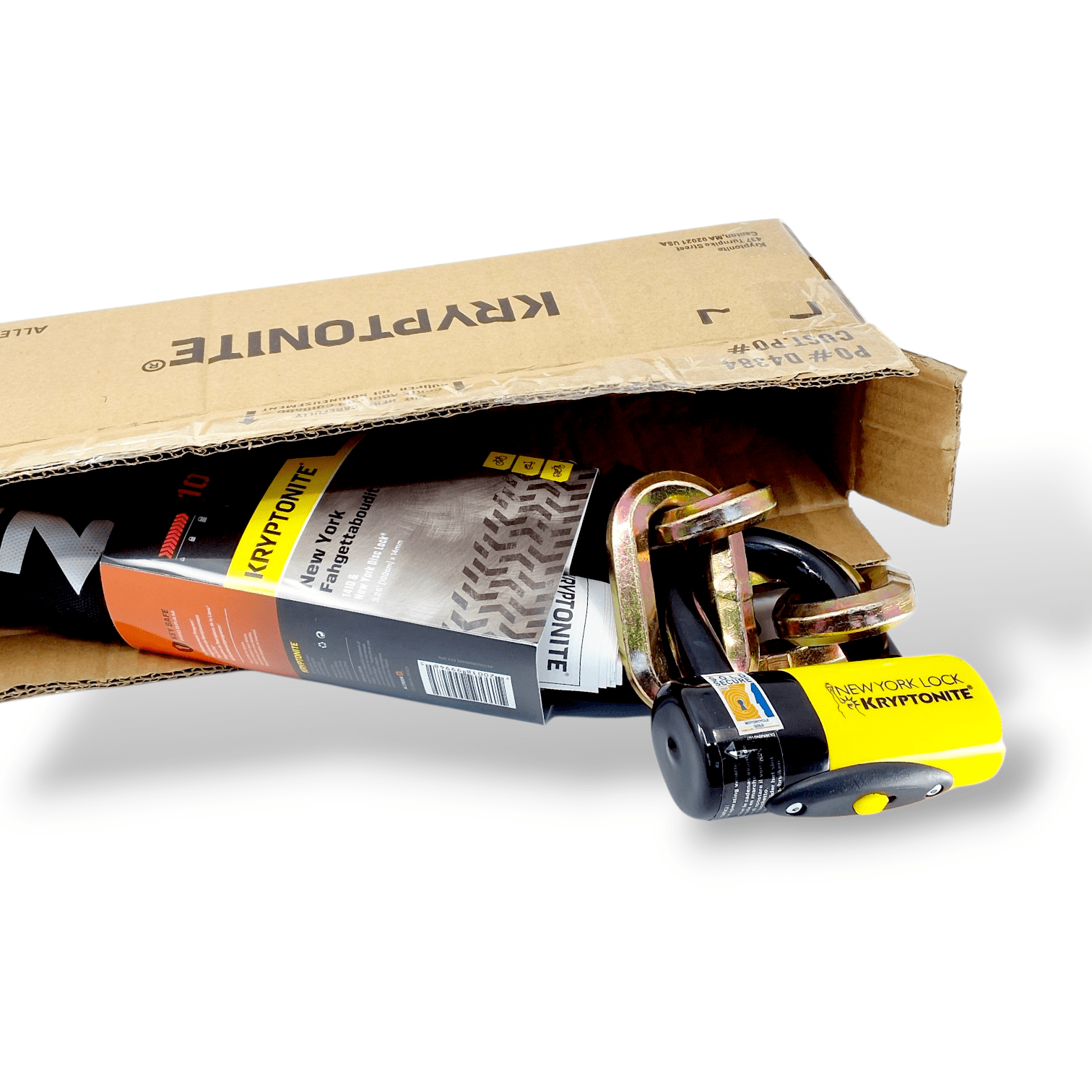 Kryptonite New York Fahgettaboudit Chain 14mmX100cm And NY Disc Lock Sold Secure Diamond