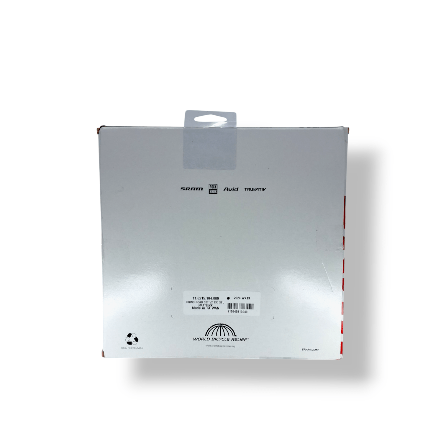 Truvativ Spare - Chain Ring Road 52T 130 Triple V2 Steel Matte Black (52-42-30): Black 52T