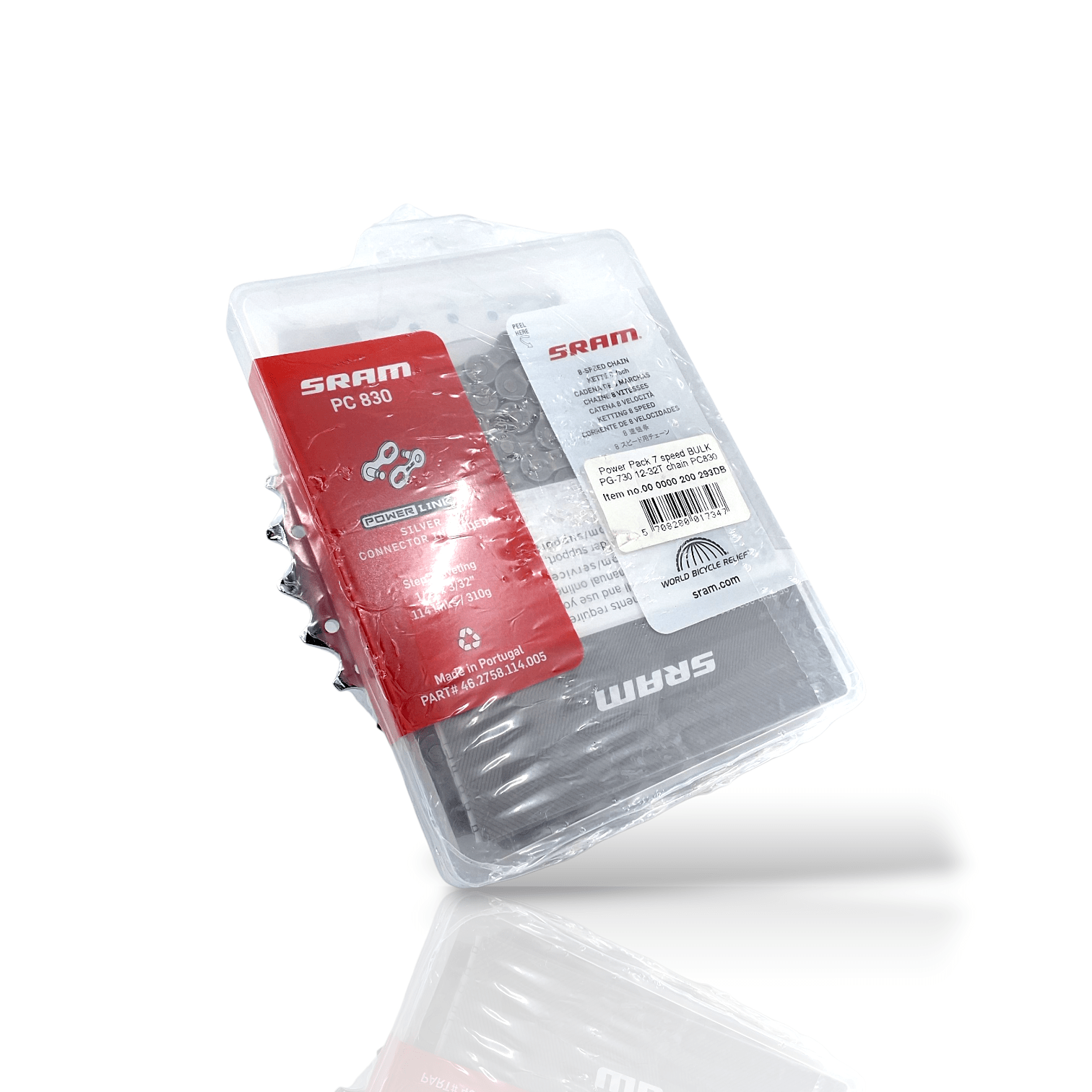 Sram Powerpack Pg-730 Cassette/PC-830 Chain 7 Speed 12-32T Works - 7 speed - Grey