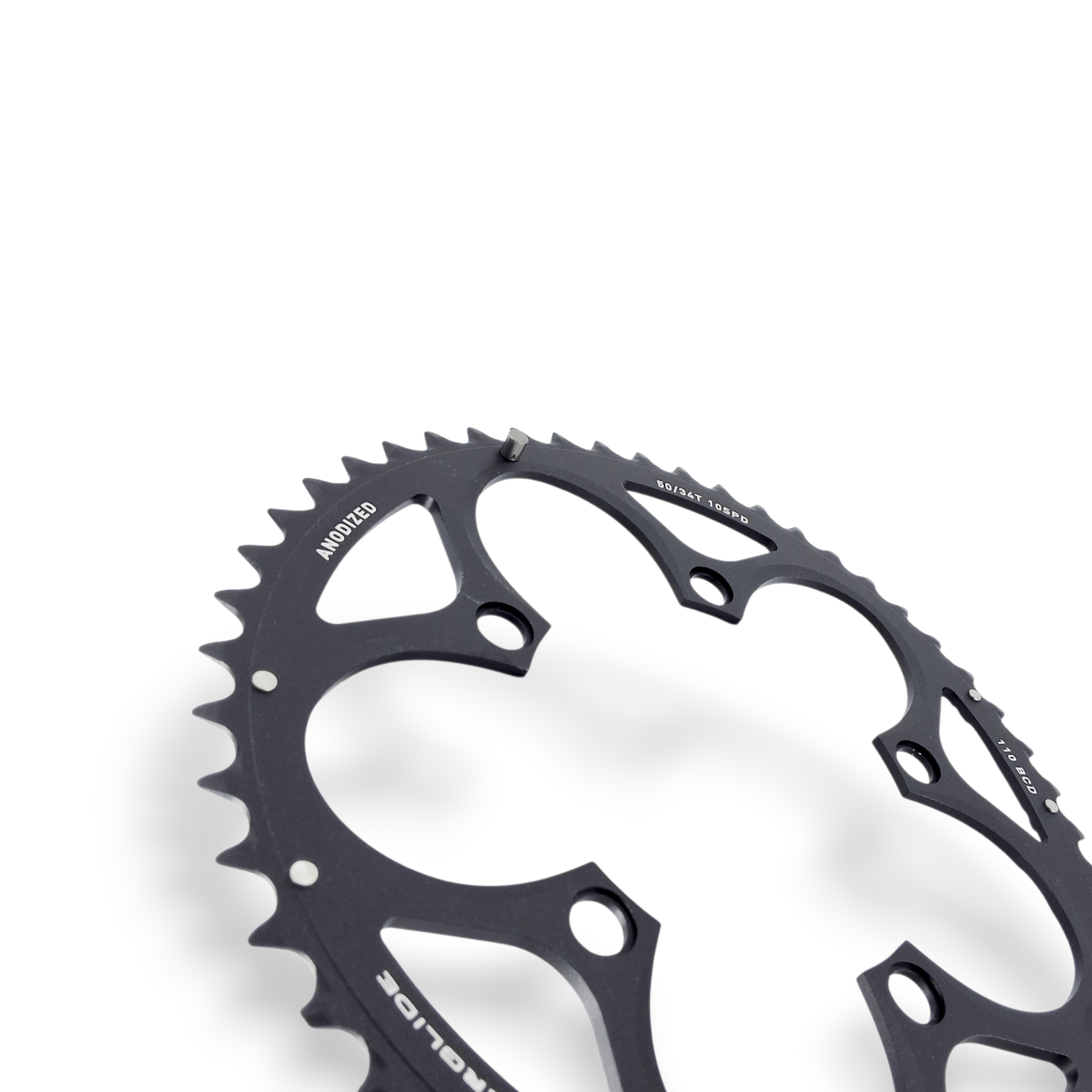 Sram Spare - Chain Ring Road 50T 110 B V2 Aluminium 4Mm Black (50-34): Black 50T