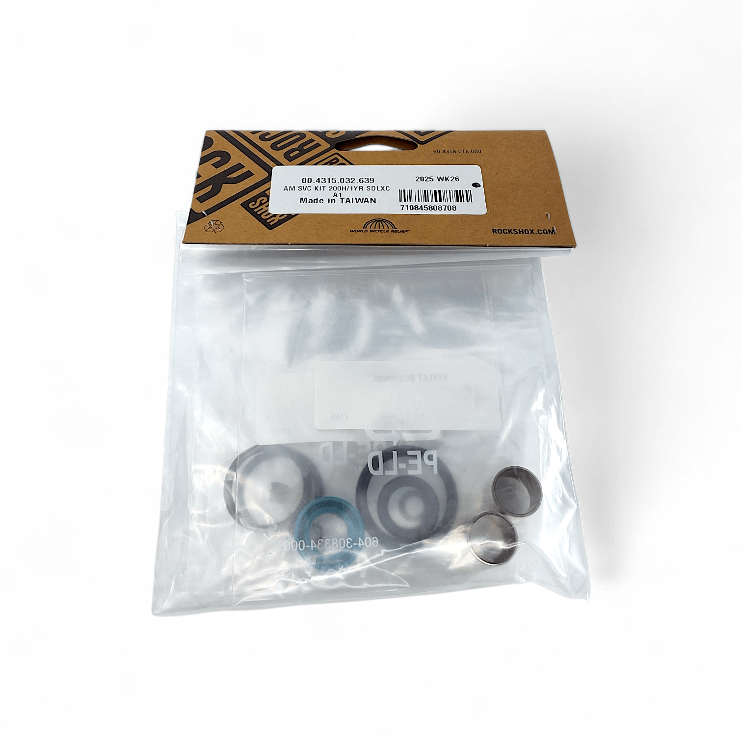 Rockshox Service - 200 Hour/1 Year Service Kit (Includes Sealhead Seals, Piston Seal, Glide Rings, Ifp Seals) - Super Deluxe Coil A1-A2 (2018-2020): Black